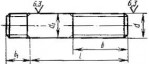 ГОСТ 22032-76 Шпильки с ввинчиваемым концом длиной 1d класса точности В - Изготовление и поставка крепежа "МетПромМаш"