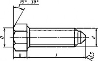 ГОСТ 1483-84 Винты установочные с шестигранной головкой и ступенчатым концом с конусом классов точности А и В. - Изготовление и поставка крепежа "МетПромМаш"