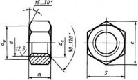 ГОСТ 15526-70 Гайки шестигранные класса точности С - Изготовление и поставка крепежа "МетПромМаш"