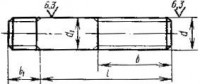 ГОСТ 22032-76 Шпильки с ввинчиваемым концом длиной 1d класса точности В - Изготовление и поставка крепежа "МетПромМаш"