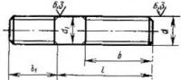 ГОСТ 22038-76 Шпильки с ввинчиваемым концом длиной 2d класса точности В - Изготовление и поставка крепежа "МетПромМаш"