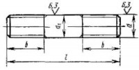 ГОСТ 22042-76 Шпильки для деталей с гладкими отверстиями класса точности В - Изготовление и поставка крепежа "МетПромМаш"