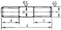 ГОСТ 22043-76 Шпильки для деталей с гладкими отверстиями класса точности А - Изготовление и поставка крепежа "МетПромМаш"
