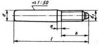 ГОСТ 9465-79 Штифты конические с резьбовой цапфой незакаленные - Изготовление и поставка крепежа "МетПромМаш"